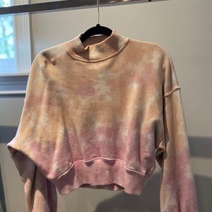 Sweatshirt cropped turtleneck